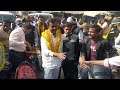 Barangi Pardhan In Khetasarai Chauraha After Electing Barangi Pardhan In Khetasarai Chauraha After Electing