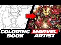 Marvel artist colors a childrens coloring book avengers