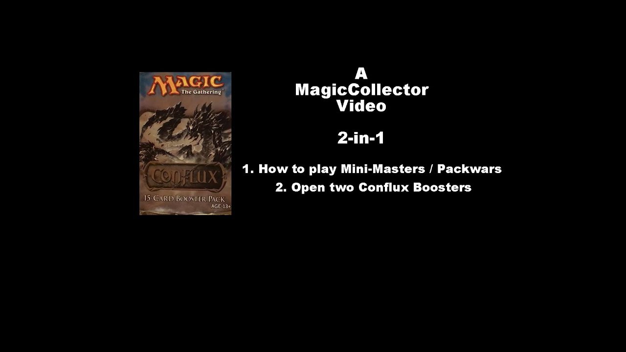MTG: How to play Mini-Masters / Pack Wars with opening two Conflux Boosters