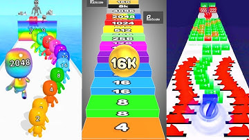 Number Ball Run 3D, Man Runner 2048, Number Running | Satisfying Ball Games Hub LIVE 🔴 24/7