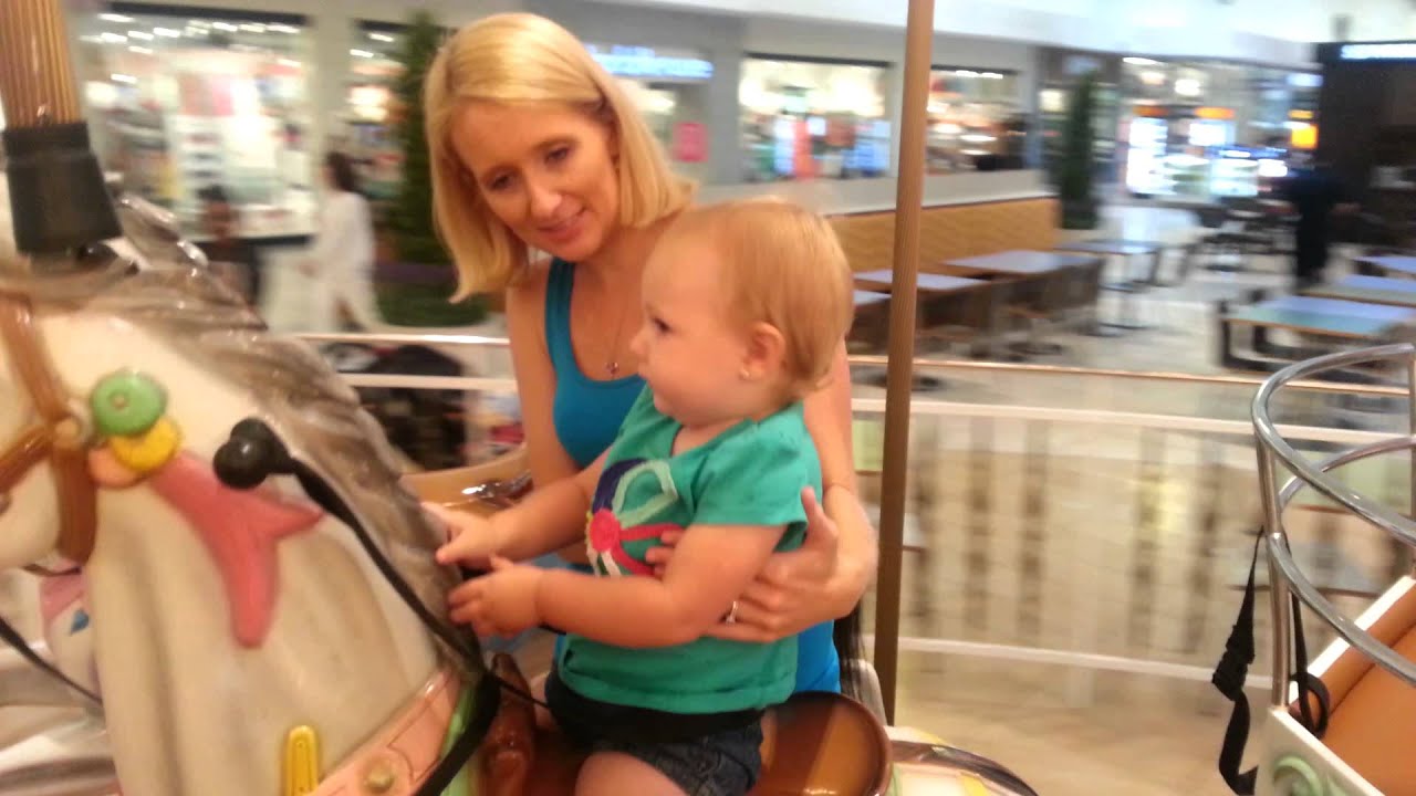 Family on carousel at nashville mall YouTube