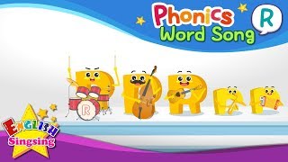 phonics word song r english songs educational video for kids