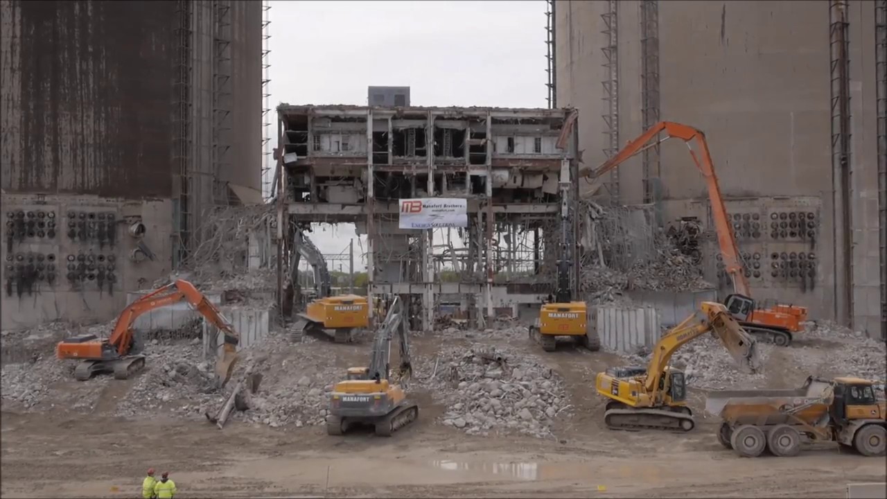 Large Hydraulic Hammersdemolition Zion Nuclear Plant YouTube