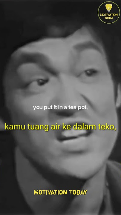 Kata-kata Bijak Bruce Lee || Jadilah Air Subtitle Inggris-Indonesia #shorts
