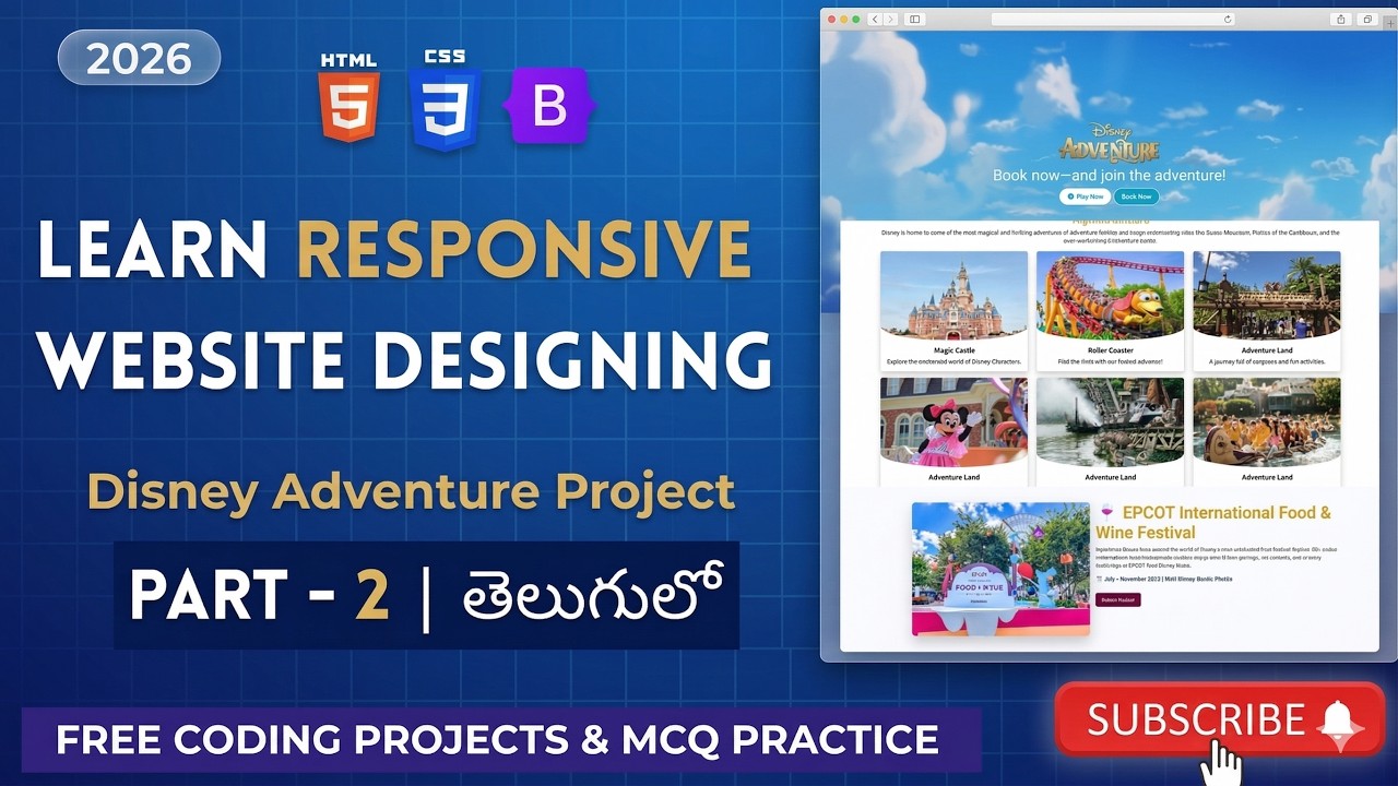 Responsive Website Designing | Part 2 | HTML, CSS, Bootstrap | Web ...