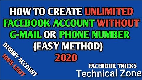 How to create fake Facebook account without number or gmail