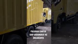 puluhan mitsubishi fuso canter fe 74 n super speed siap berangkat ke jogjakarta