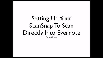 Setting Up ScanSnap to Scan Directly Into Evernote