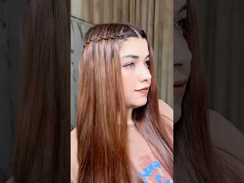 Waterfall Easy Hairstyle 💦😱 #waterfallhairstyle #hairshorts #hairstyles
