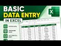 Basic Data Entry in Excel | Easy Excel Tutorial। Data Entry in Excel #skd #ytshorts #excel