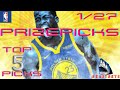(20 HIT PROPS THIS WEEK! )BEST 5 NBA PRIZEPICKS PROPS TODAY 1/27