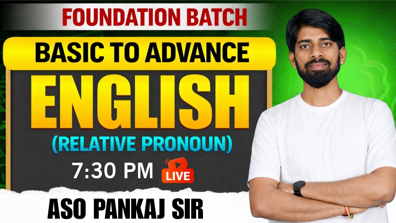 English Foundation Batch | PRONOUN |  || BY: ASO Pankaj Sir
