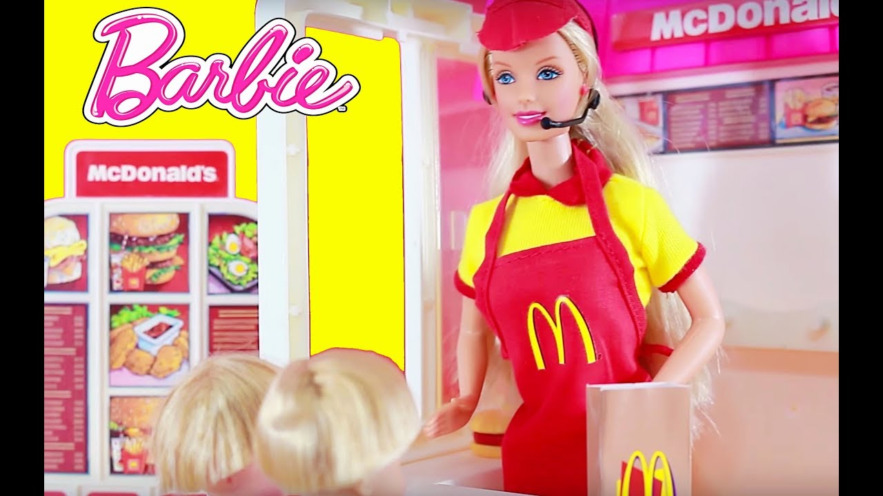 barbie mcdonalds restaurant playset