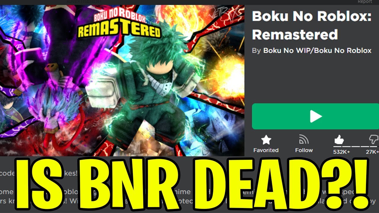 Is Boku No Roblox Dead?! | Boku No Roblox Remastered - Youtube