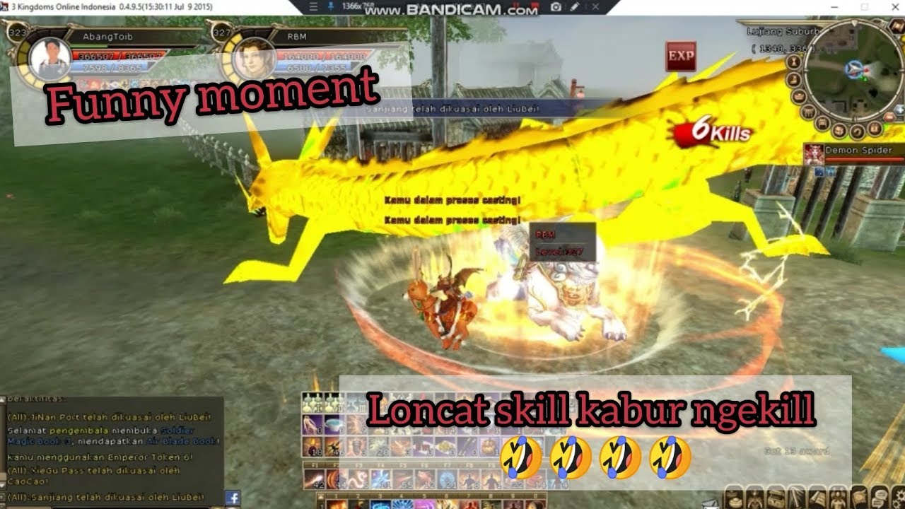 Funny Moment 3 Kingdom Online War Lempar Skill Habis itu Kabur
