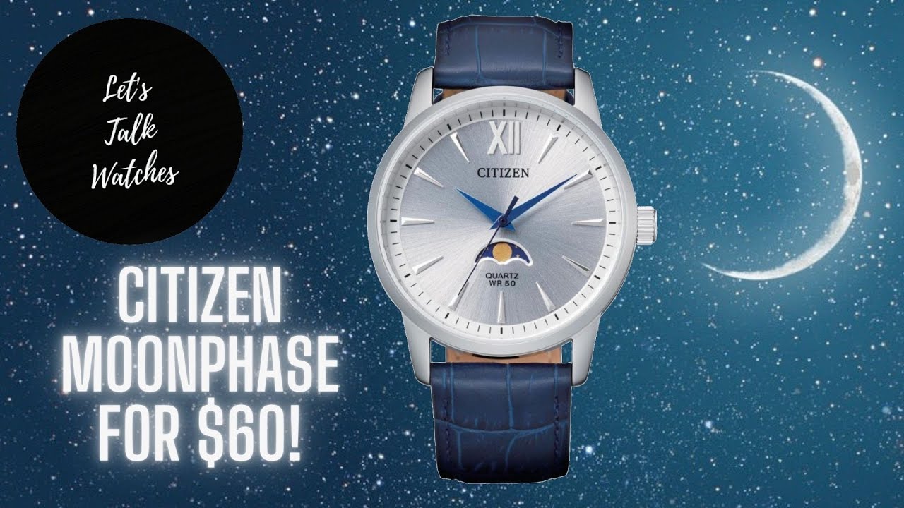 $60 Citizen With A Moonphase Complication!!! AK5000-03A - YouTube
