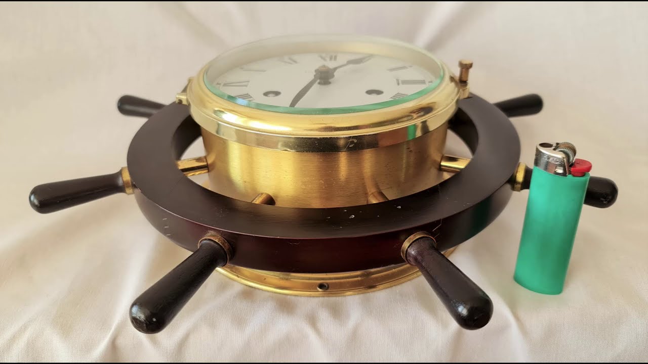 Schatz Large Royal Mariner Bulkhead Ships Clock With Waking Crew Bells ...