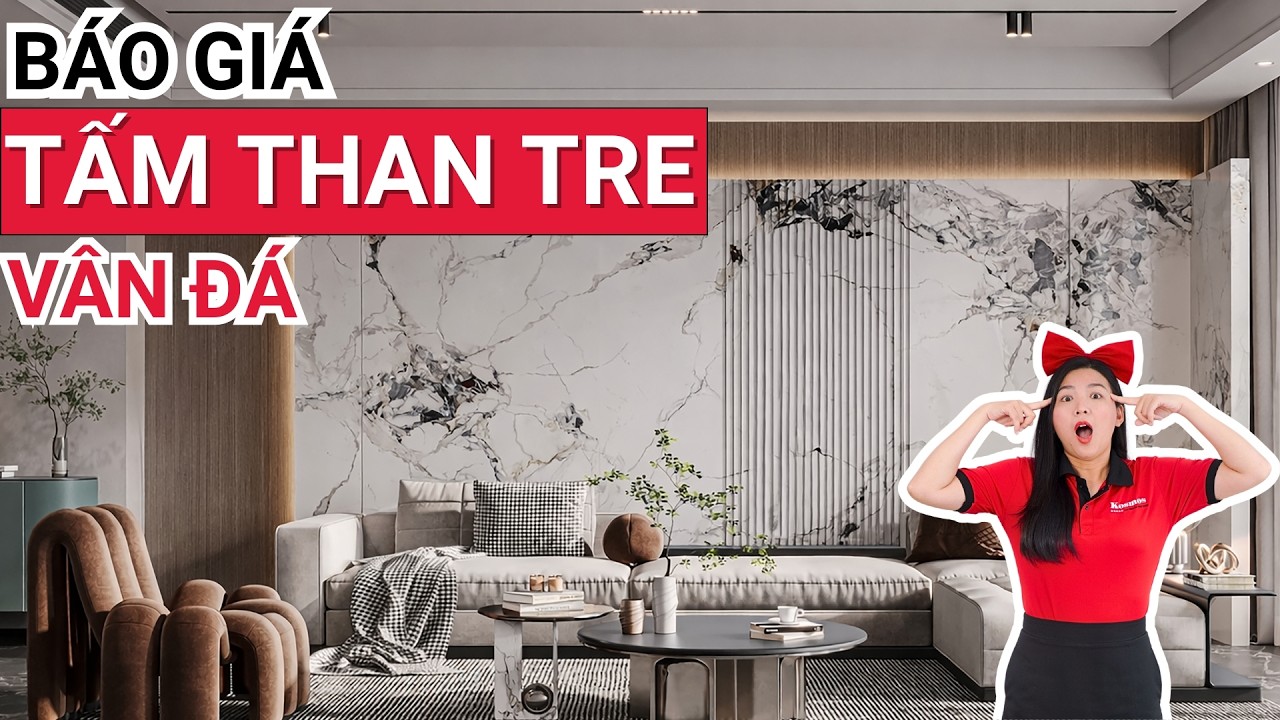 Tấm ốp than tre giá bao nhiêu? Báo giá tấm ốp than tre giả đá | Tấm ốp than tre pandora liền vân đá