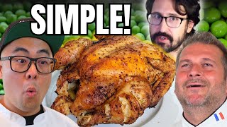 Easy \& PERFECT Roast Chicken Dinner | Pro Chef Reacts to @aragusea