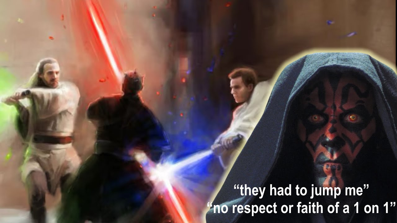 HOW Qui-Gon and Obiwan RAN DOWN on SITH LORD Darth maul