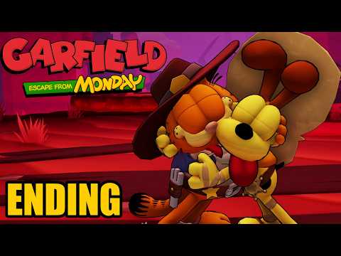 Garfield: Escape from Monday Final Boss & Ending - Gameplay Walkthrough Part 4 - Barbecue Desert