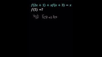 Finding f(5) | f(2x+1)+xf(x+3)=x