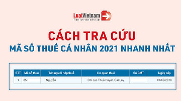 Cách Tra Cứu Mã Số Thuế Cá Nhân 2021 Nhanh Nhất | LuatVietnam