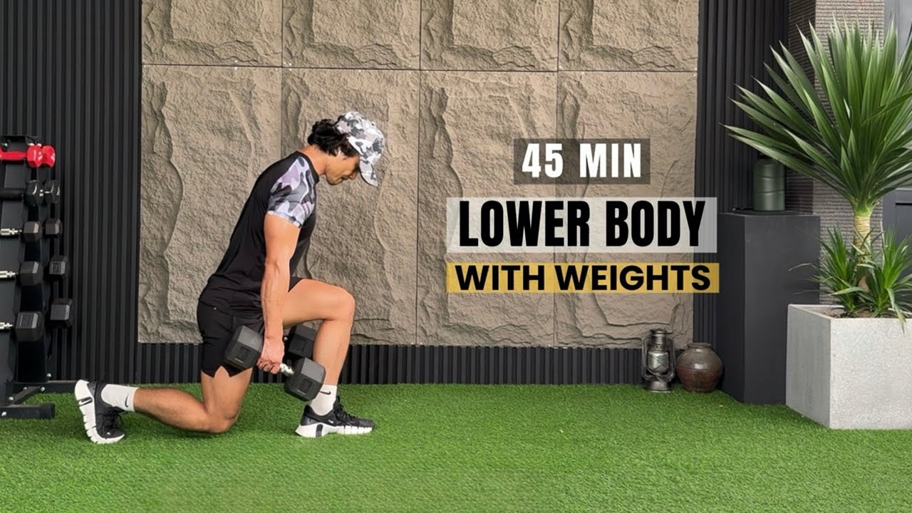 45 Min LOWER BODY Workout ( Glutes & Quads ) | KILLER LOWER BODY WITH ...
