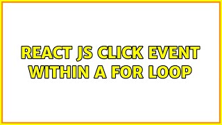 React Js click event within a for loop