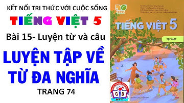 TIẾNG VIỆT| Bài 15| Luyện tập về từ đa nghĩa| Trang 74| Kết nối tri thức với cuộc sống