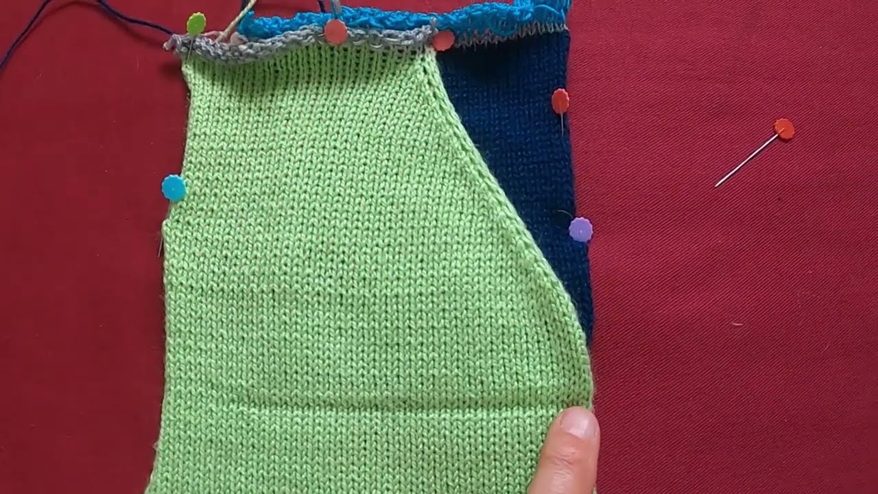 Como fazer bolso facão simples numa calça em tricô à máquina