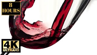 Glass Of Red Wine Cocktail Alcohol Wallpaper Background Screensaver With Relaxing Music 8 HOURS 4K