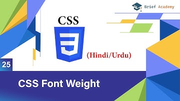 Css Font Weight Tutorial in Hindi/Urdu