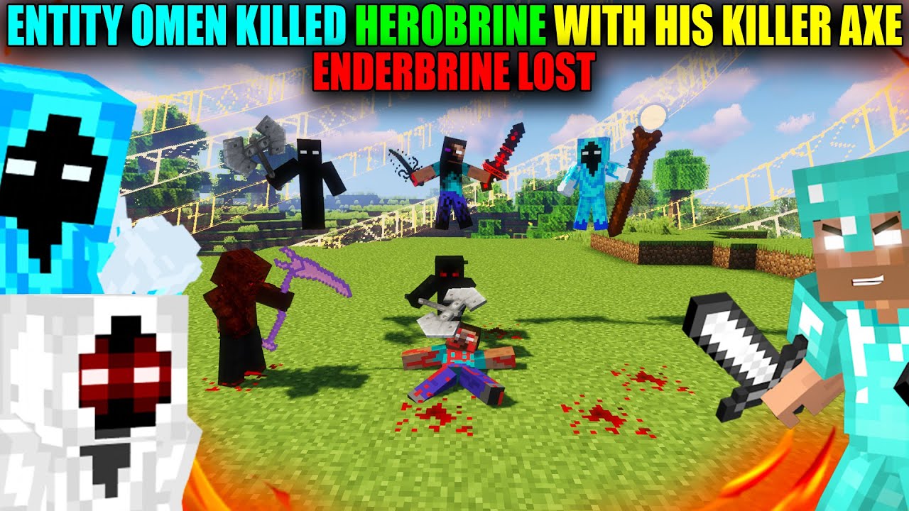 😈ENTITY OMEN END HEROBRINE LIFE 😱ENDERBRINE KIDNAPPED || CORRUPTED ENTITY303 FIGHT WITH ENDERBRINE🔥