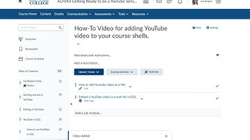 Adding a video to D2L using the Video and Audio tool