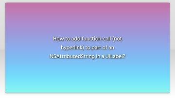 How to add function-call (not hyperlink) to part of an NSAttributedString in a UILabel?