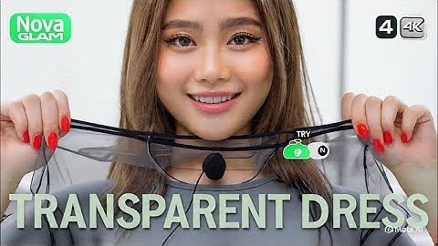 Sheer transparent Mesh Lingerie & Bikini Try-On Haul | Transparent Dresses & Fishnet Looks 4K