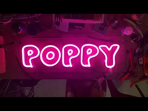 Video Tự làm đèn Led Neon chữ POPPY treo tường trang trí -... - youtube