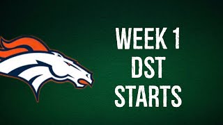 Defense/DST Starts Week 1 Fantasy Football 