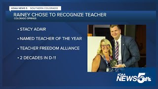 Recognizing Teacher of the Year Stacy Adair