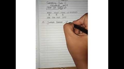 Cara mencari Ip Address dan mencari jumlah subnet, host, blok subnet,ip network menggunakan tabel😉