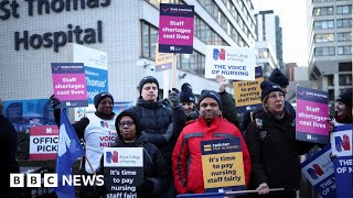 Nurses in parts of UK stage largest strike in NHS history – BBC News