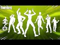 Top 25 Popular Fortnite Dances With Lobby Music!(Sonic Surfer, Rebellious, Aang, The Squabble)