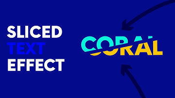 Sliced text effect Adobe Illustrator Tutorial