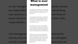 What is user management #what #user #management