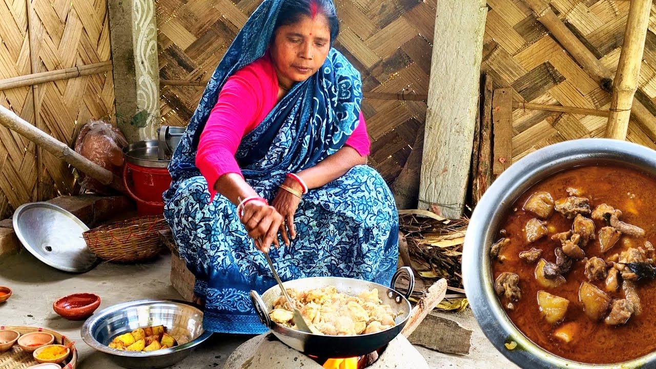 চিকেনের পাতলা ঝোল সাধারণ মসলা তে খুব সুন্দর টেস্ট লাগে খেতে 🐦‍🔥🐦‍🔥🫚🧄