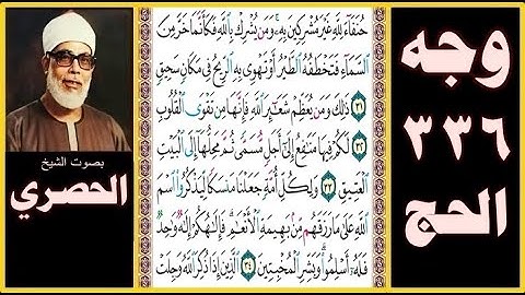 صفحة 336 سورة الحج - حنفاء لله غير مشركين به ومن يشرك بالله فكأنما خر من السماء فتخطفه الطير أو تهوي