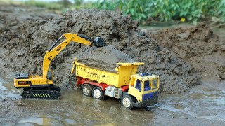 Jcb fully Loading Mud PoLo Truck | Mini Tractor | Hyva Truck | CS Toy