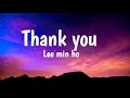 Lee min ho thank you song lyrics