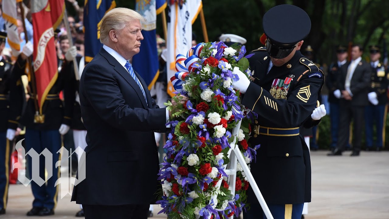 WATCH: Donald Trump laid wreath at Arlington National Cemetery